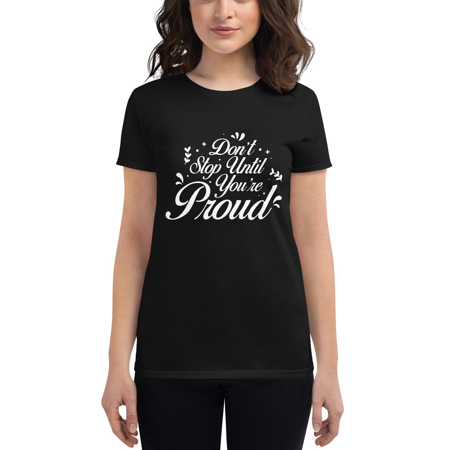 Make It Happen Women’s Motivational Black T-Shirt