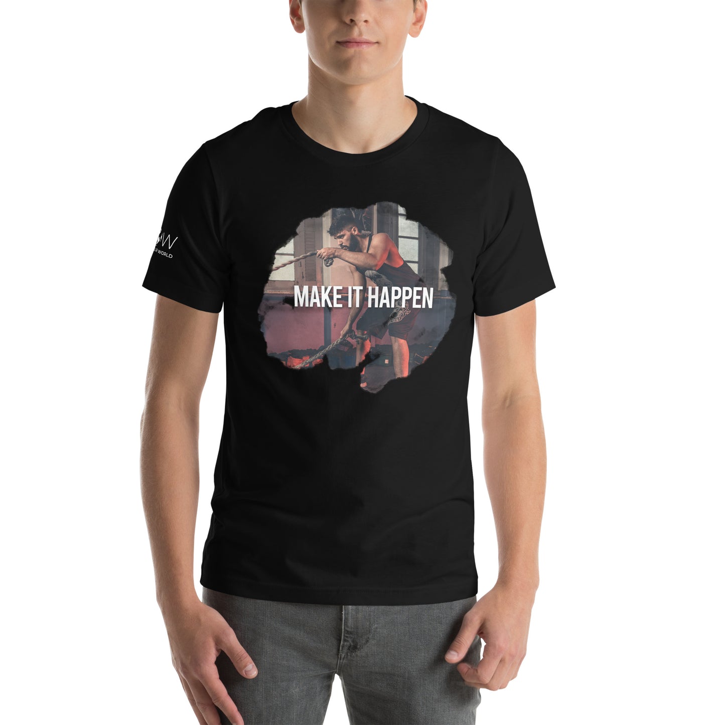 Make It Happen Men's Motivational Black T-Shirt