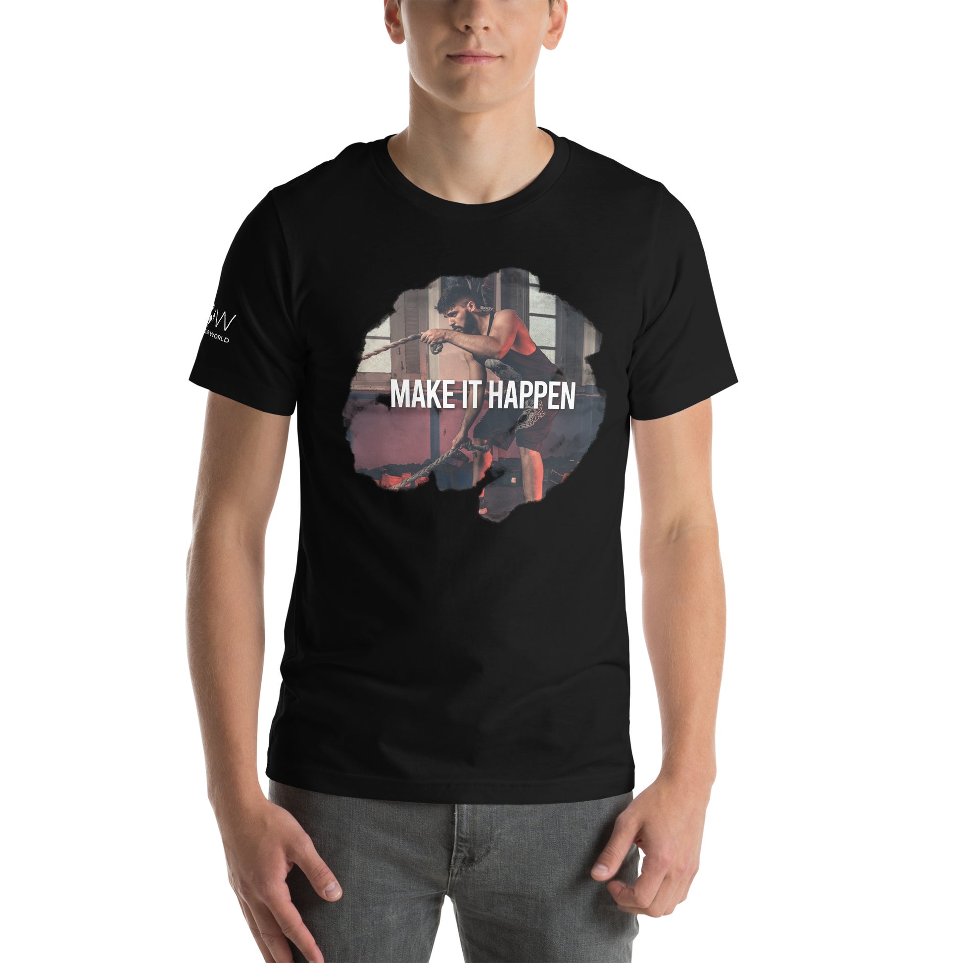 Make It Happen Men's Motivational Black T-Shirt