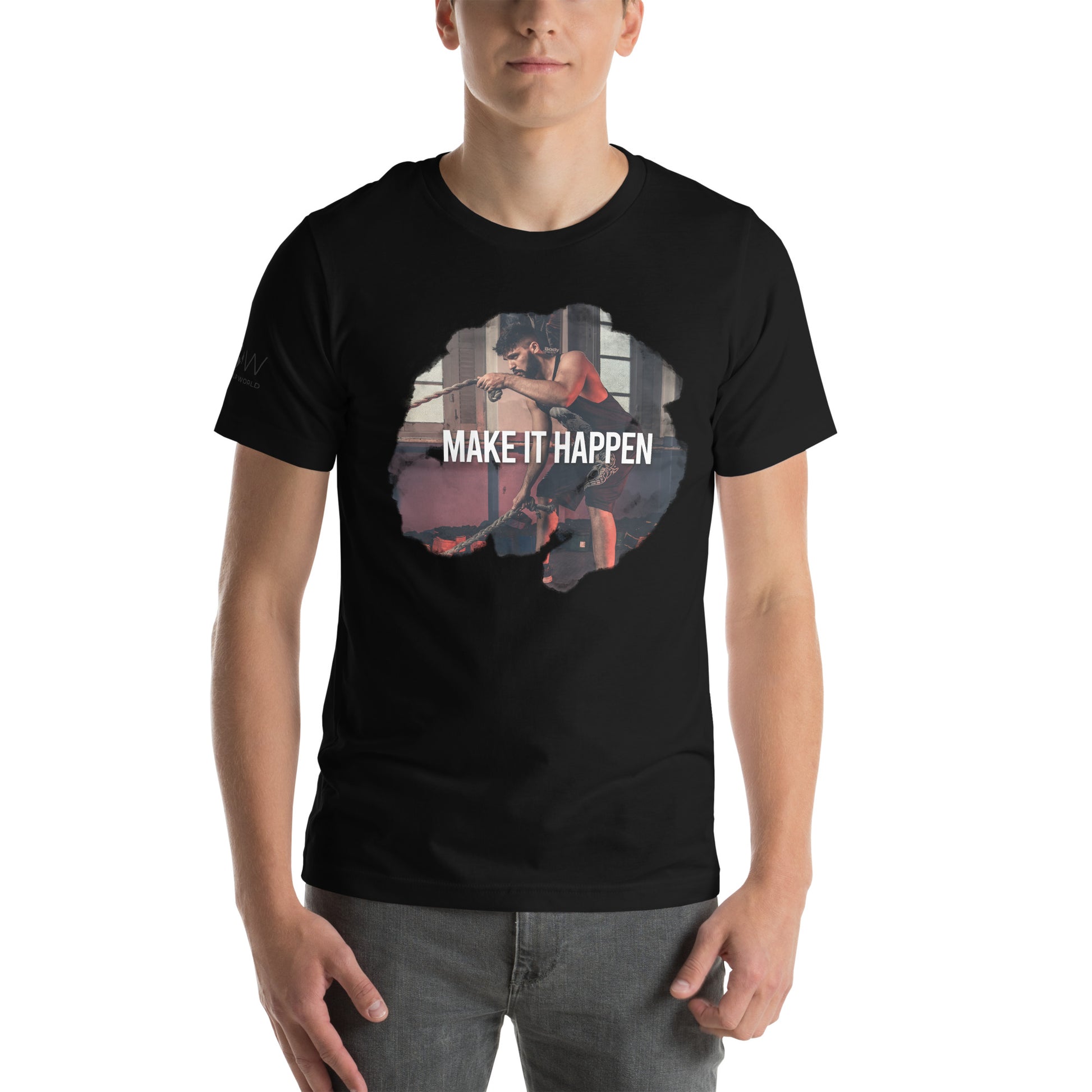 Make It Happen Men's Motivational Black T-Shirt
