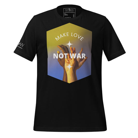 Make Love Not War IV Men's Motivational Black T-Shirt