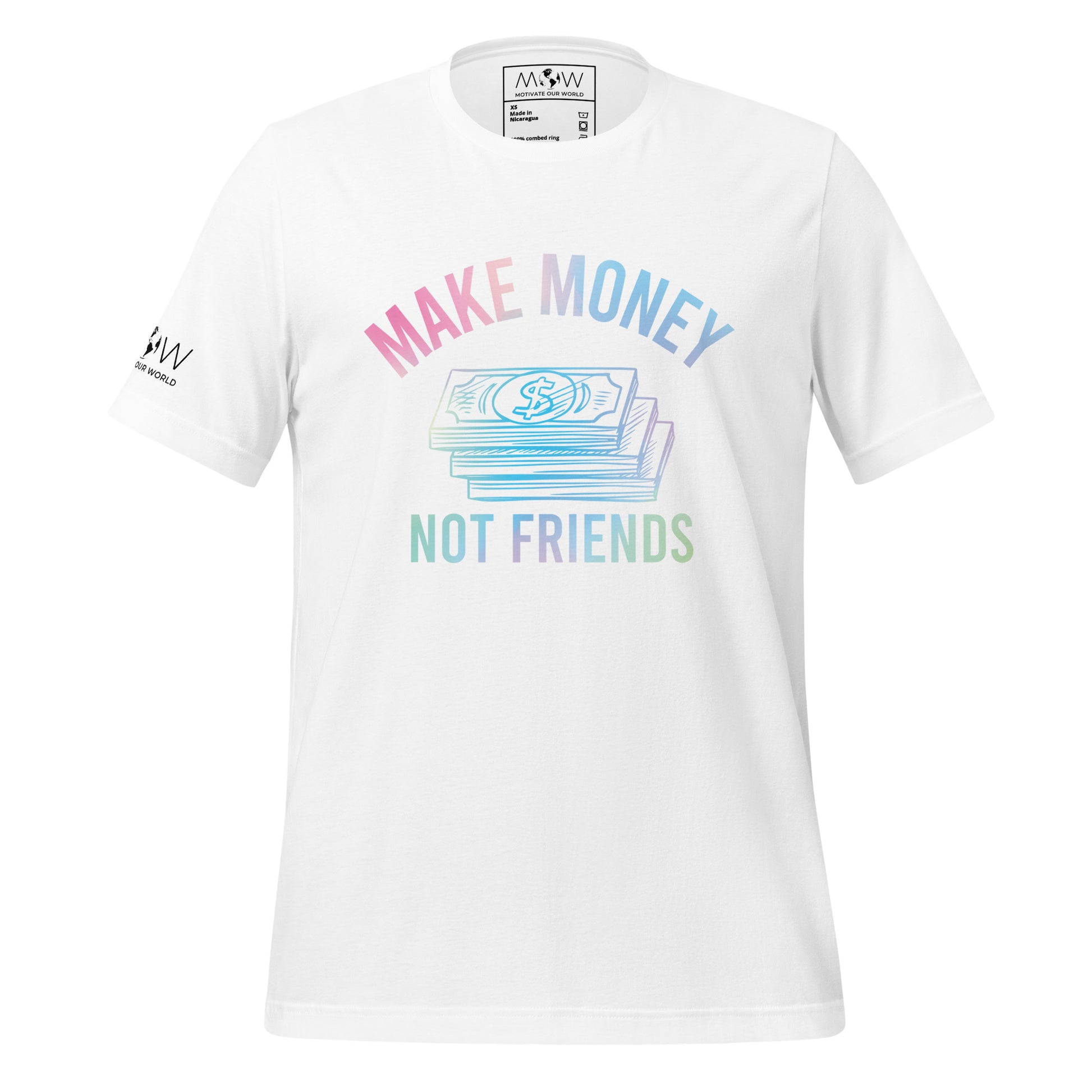 Make Money Not Friends Motivational White Men's T-Shirt