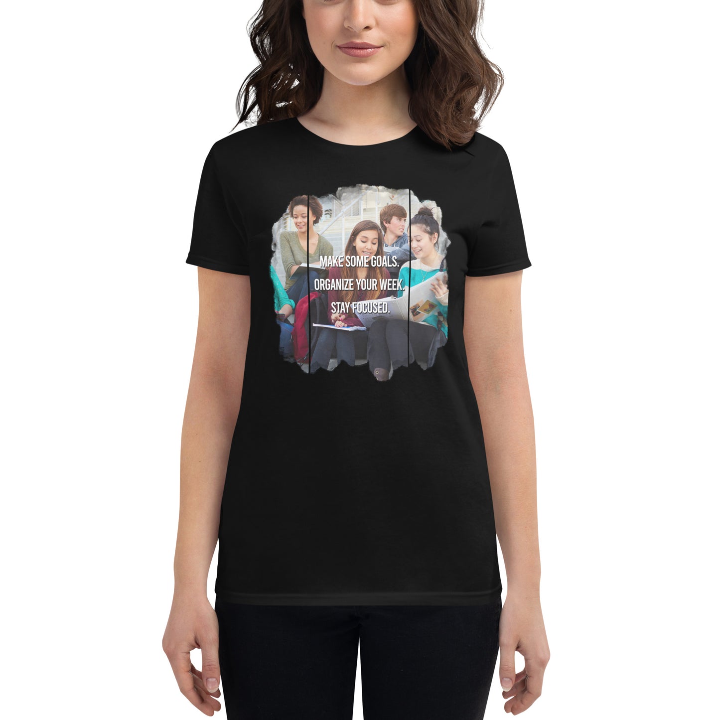 Make Some Goals Women’s Motivational Black T-Shirt
