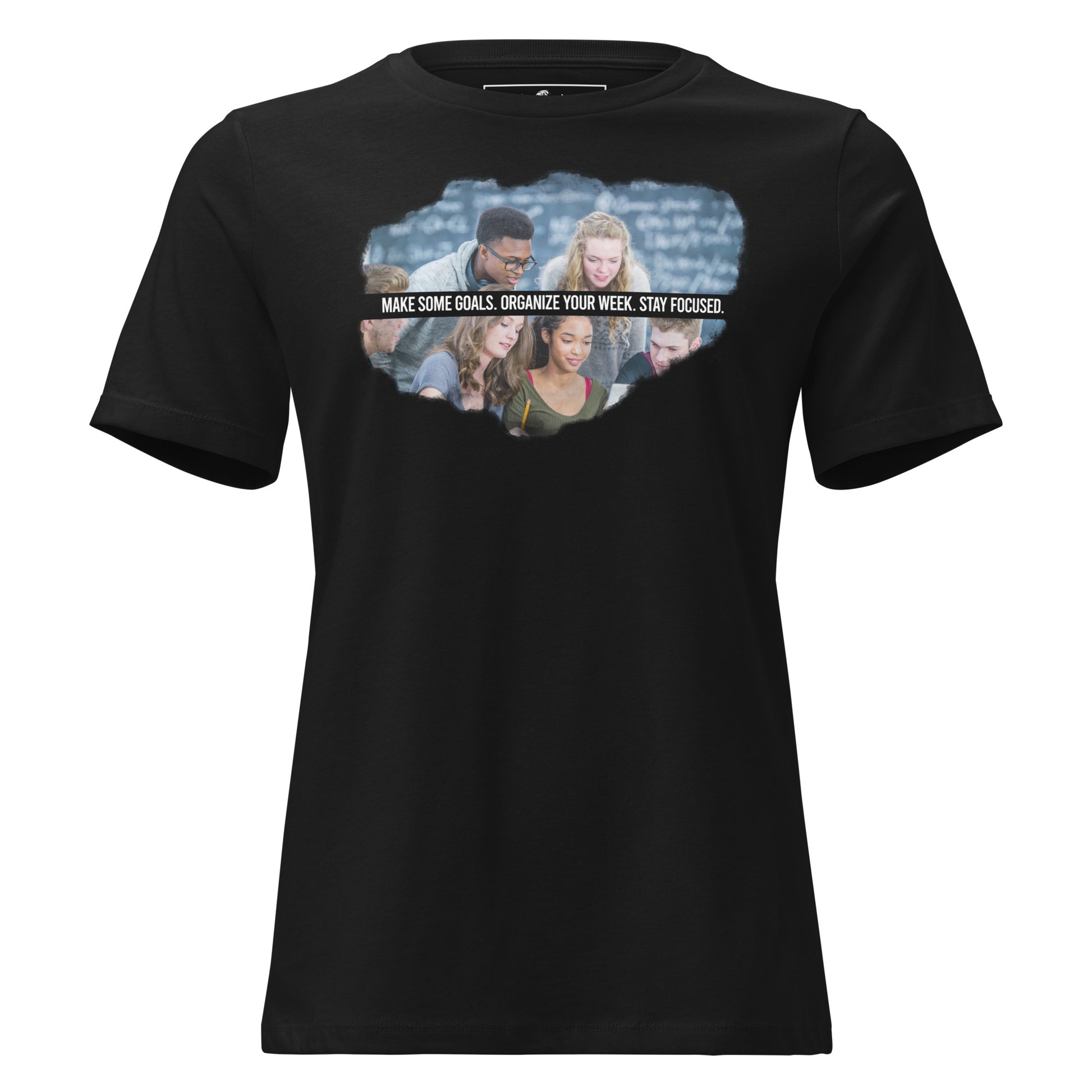 Make Some Goals Study Group Black Motivational Women’s T-Shirt