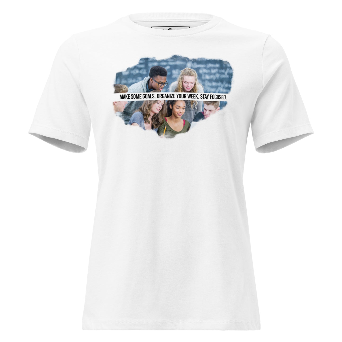 Make Some Goals Study Group White Motivational Women’s T-Shirt