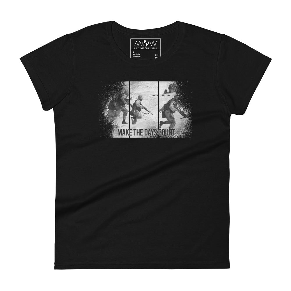 Make the Days Count II Women’s Motivational Black T-Shirt