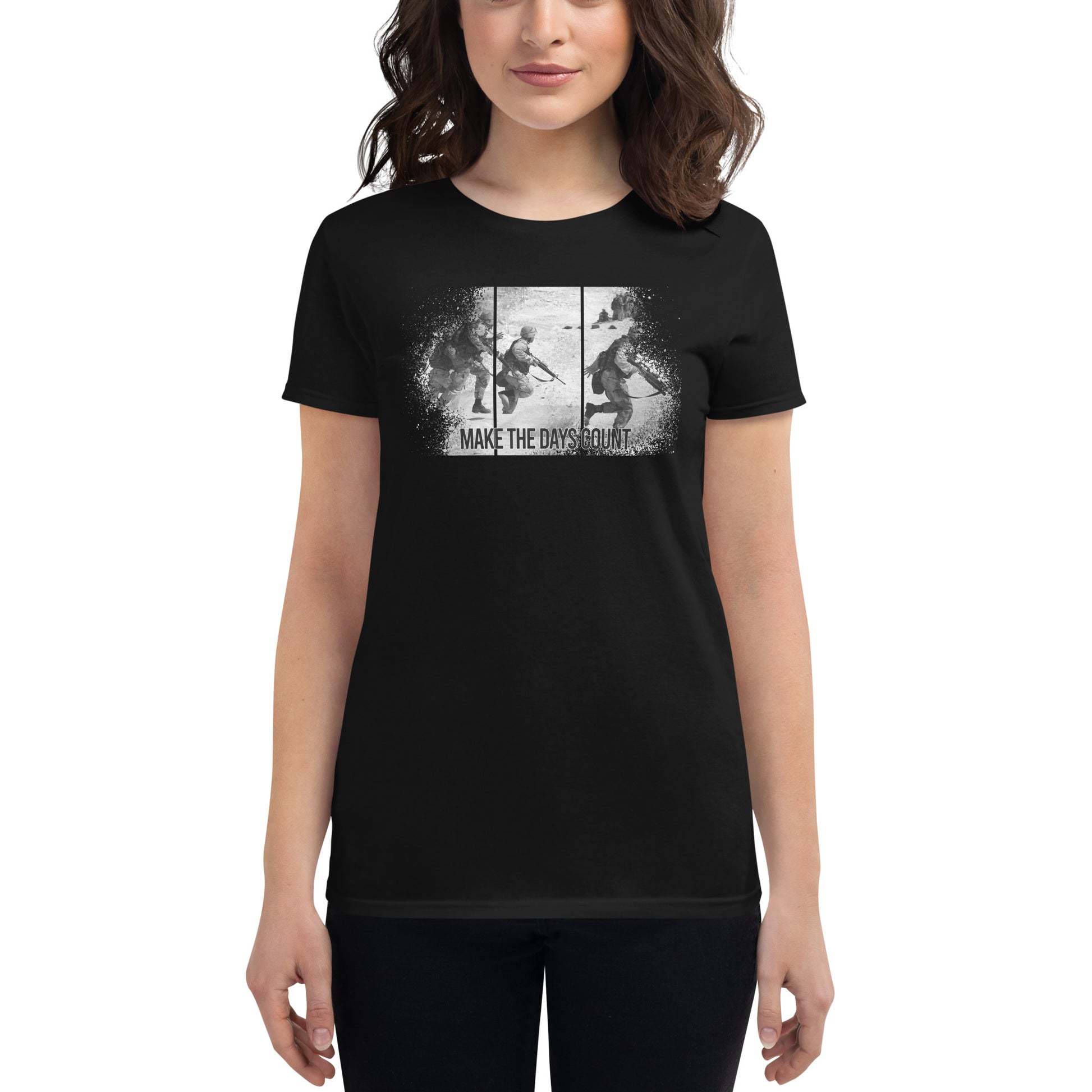 Make the Days Count II Women’s Motivational Black T-Shirt
