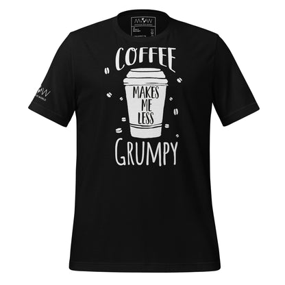 Makes Me Less Grumpy Men's Motivational Black T-Shirt