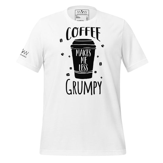 Makes Me Less Grumpy Men's Motivational White T-Shirt