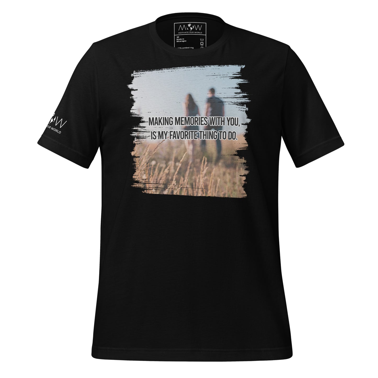 Making Memories With You Is My Favorite Black Motivational Men's T-Shirt