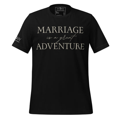 Marriage Is a Great Adventure Black Motivational Men's T-Shirt