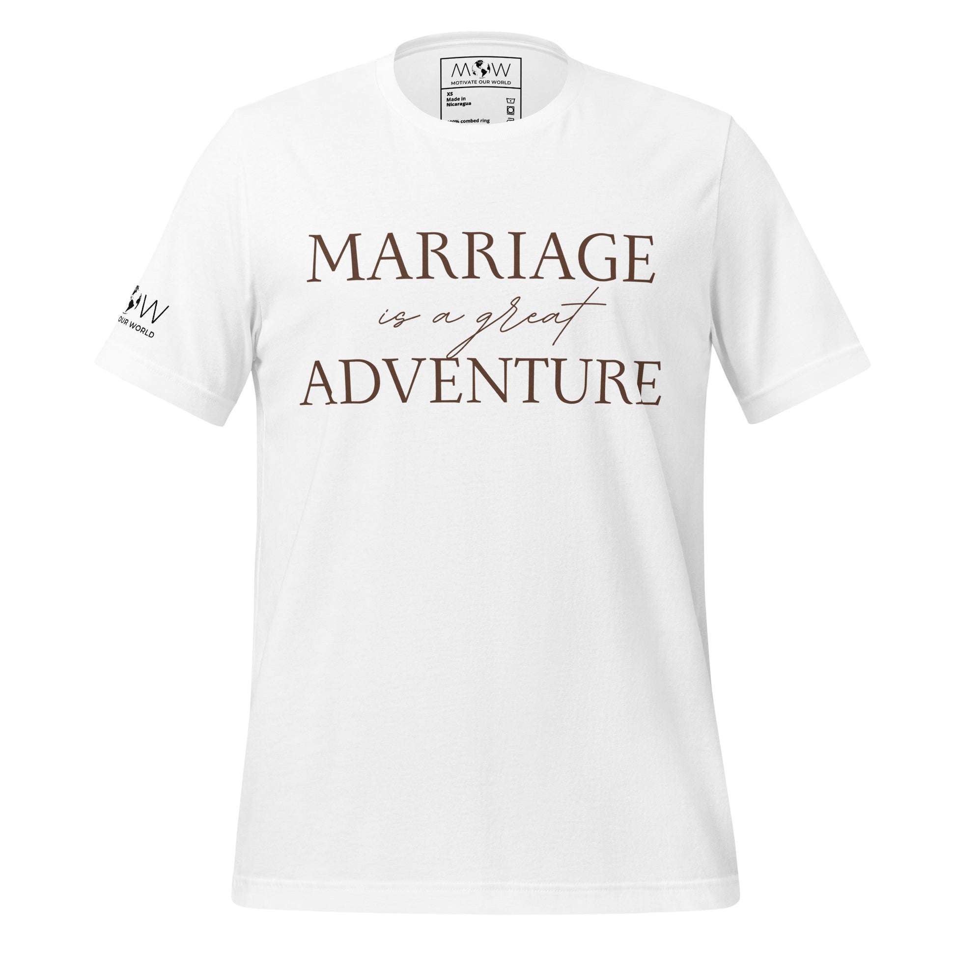 Marriage Is a Great Adventure White Motivational Men's T-Shirt