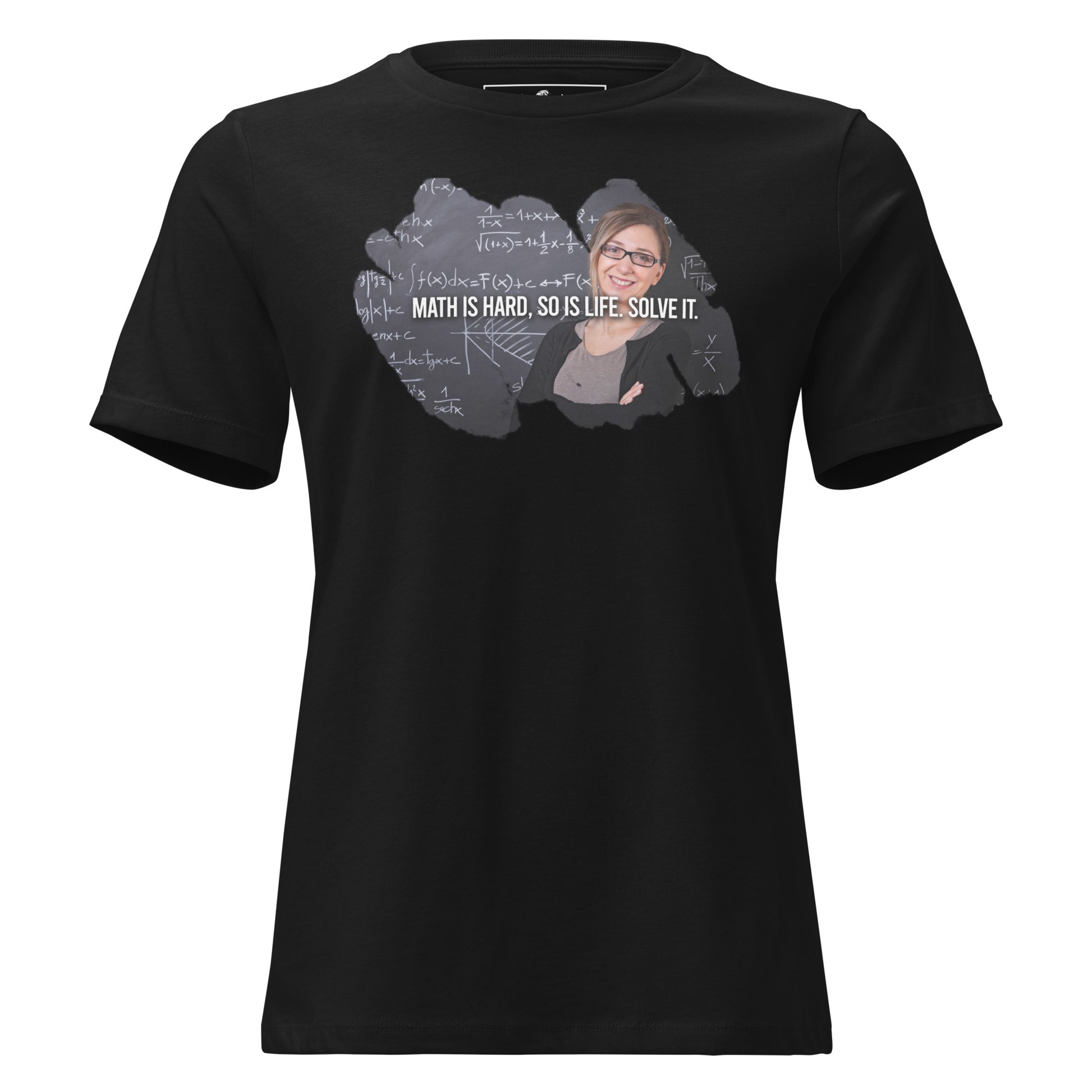 Math Is Hard Teacher Black Motivational Women’s T-Shirt