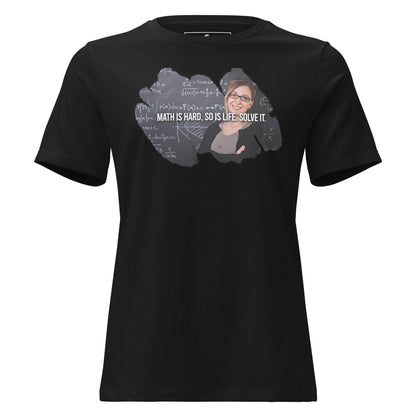 Math Is Hard Teacher Black Motivational Women’s T-Shirt
