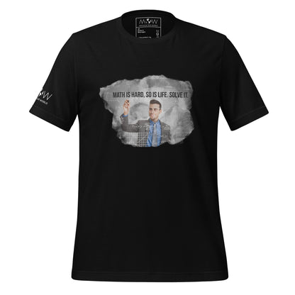 Math is Hard, So is Life Men's Motivational Black T-Shirt