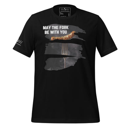 May the Fork Be With You Men's Motivational Black T-Shirt