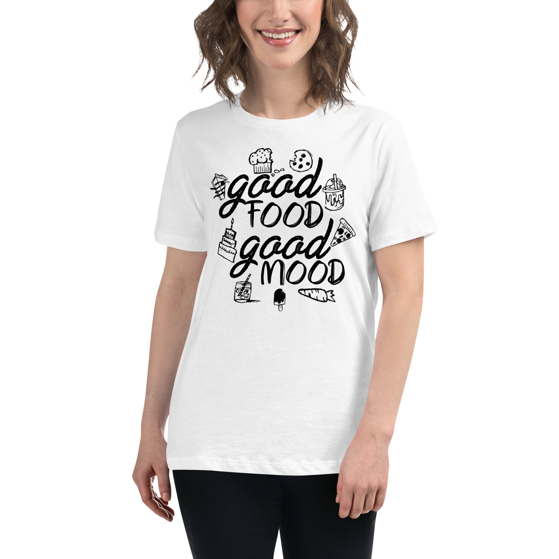 "Mind Over Matter" White Motivational Women’s T-Shirt Lifestyle