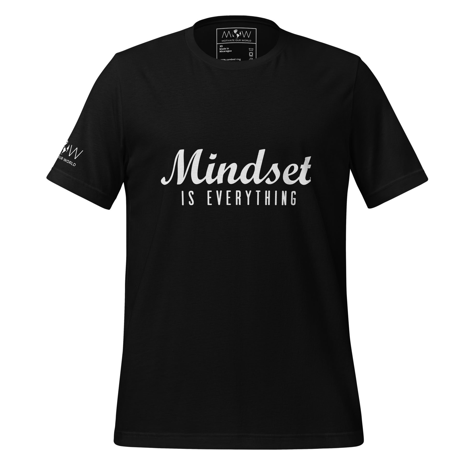 Mindset is Everything III Men's Motivational Black T-Shirt