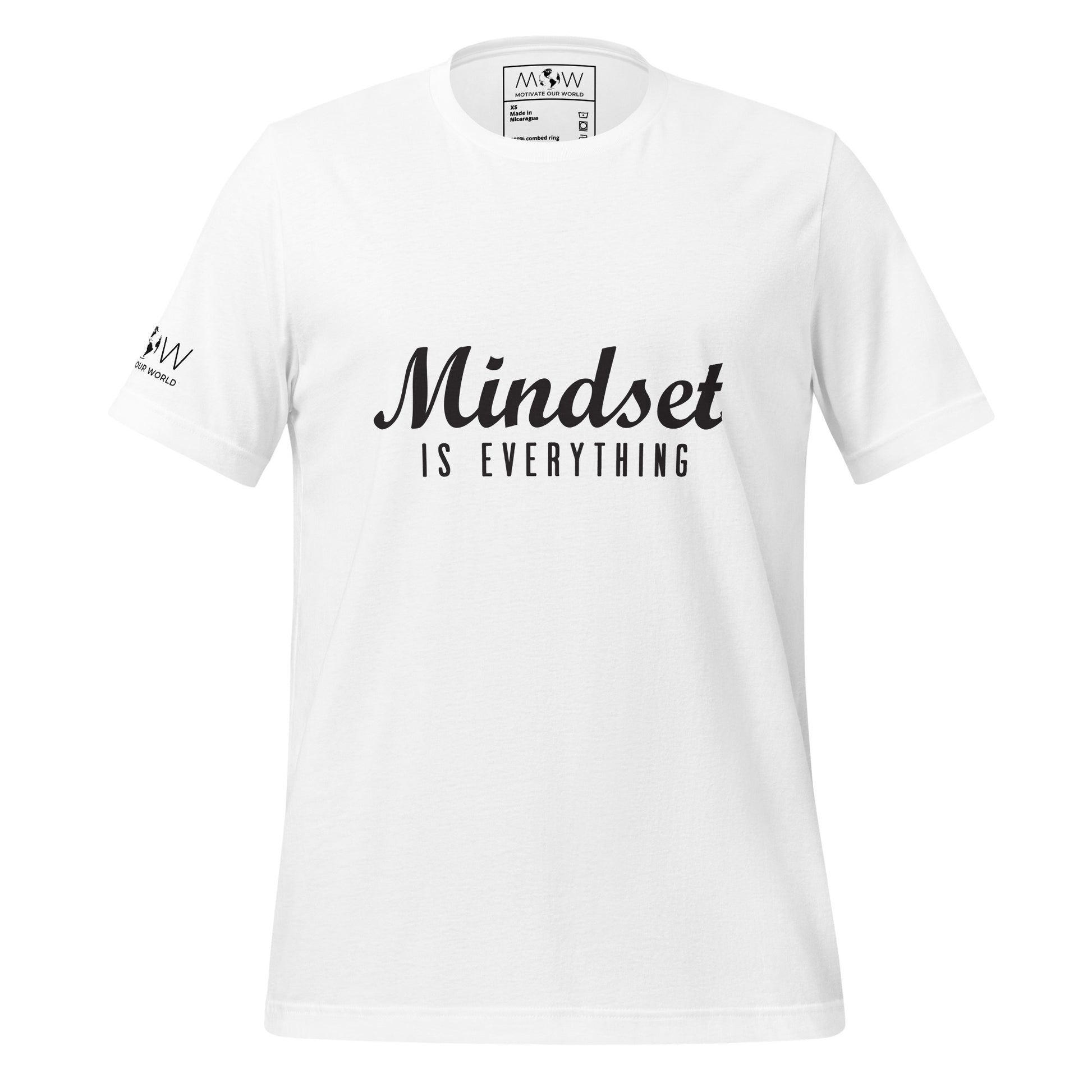 Mindset is Everything III Men's Motivational White T-Shirt