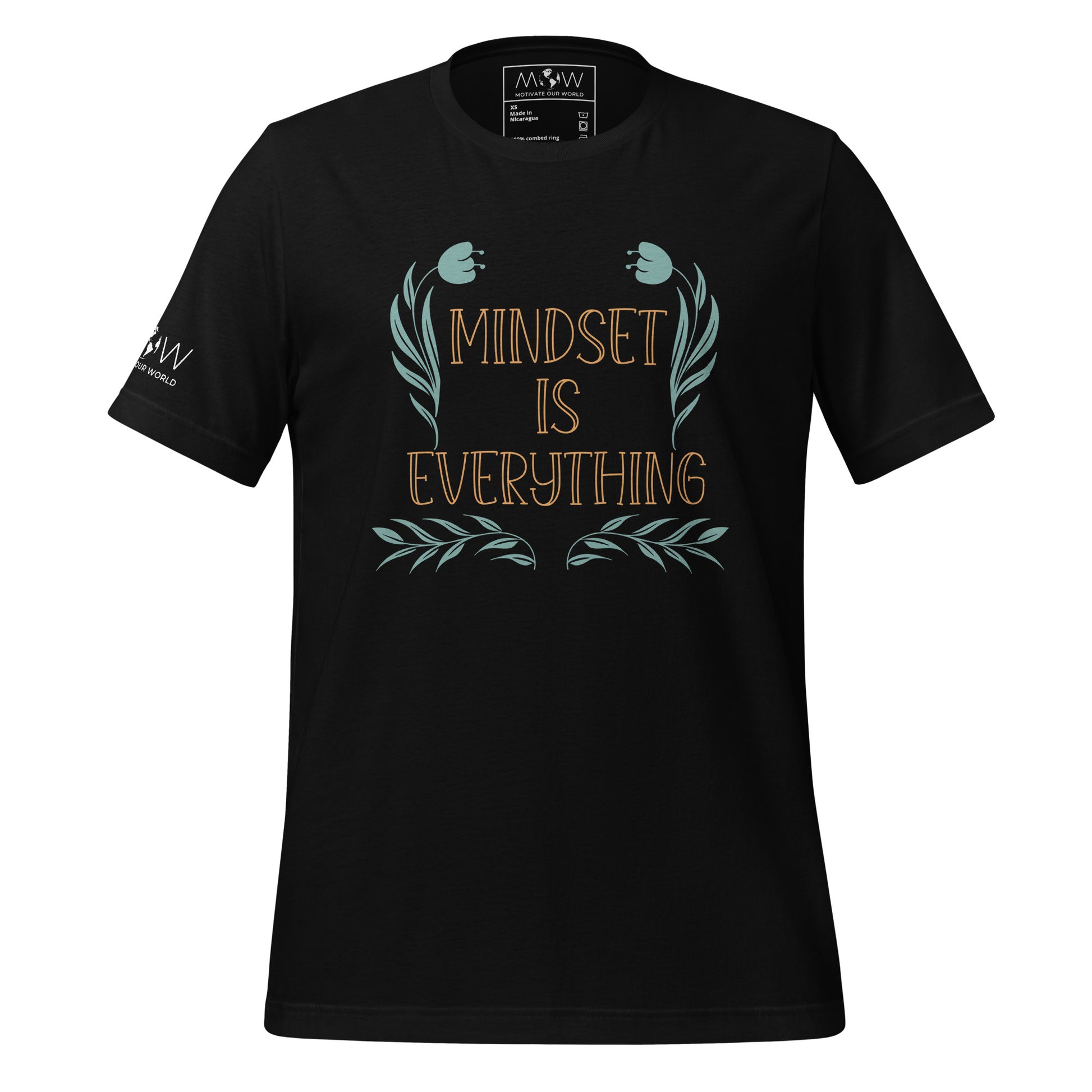 Mindset is Everything II Men's Motivational Black T-Shirt