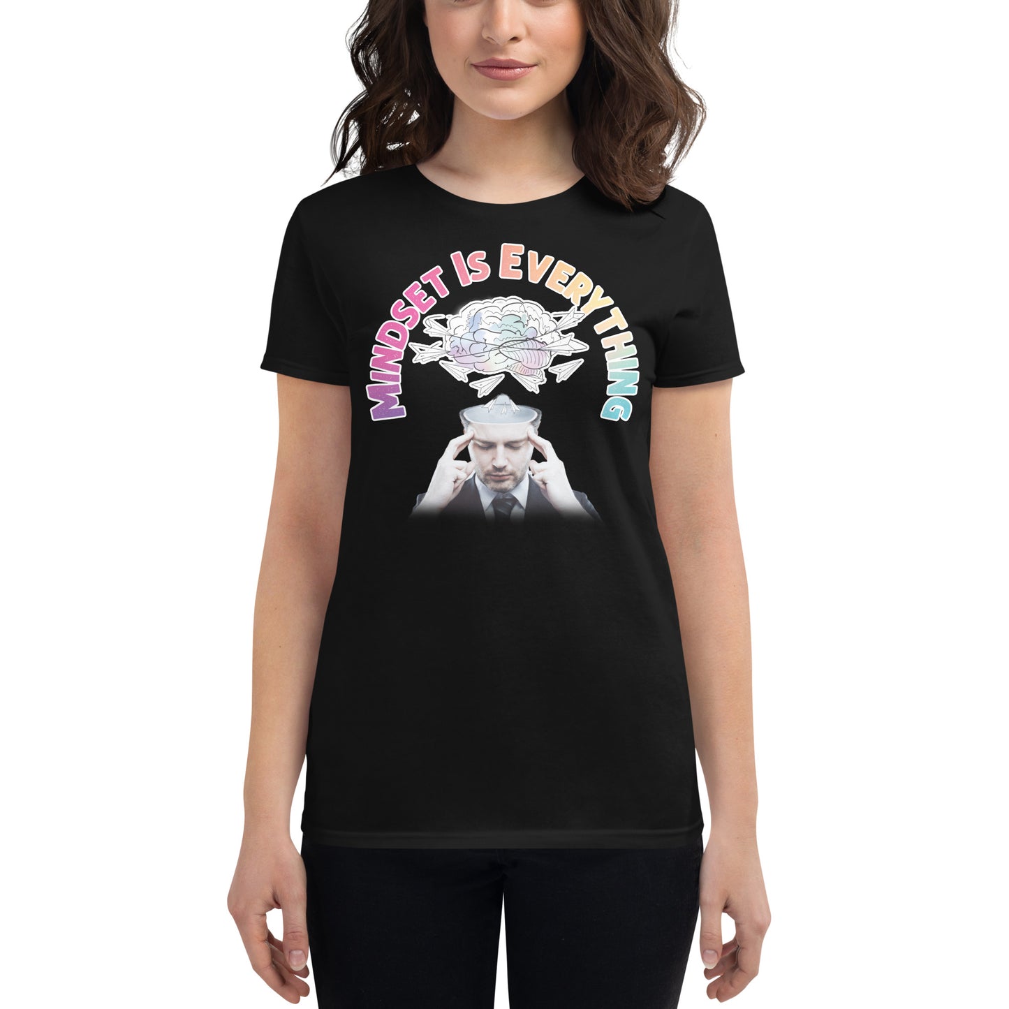 Mindset is Everything IV Women’s Motivational Black T-Shirt