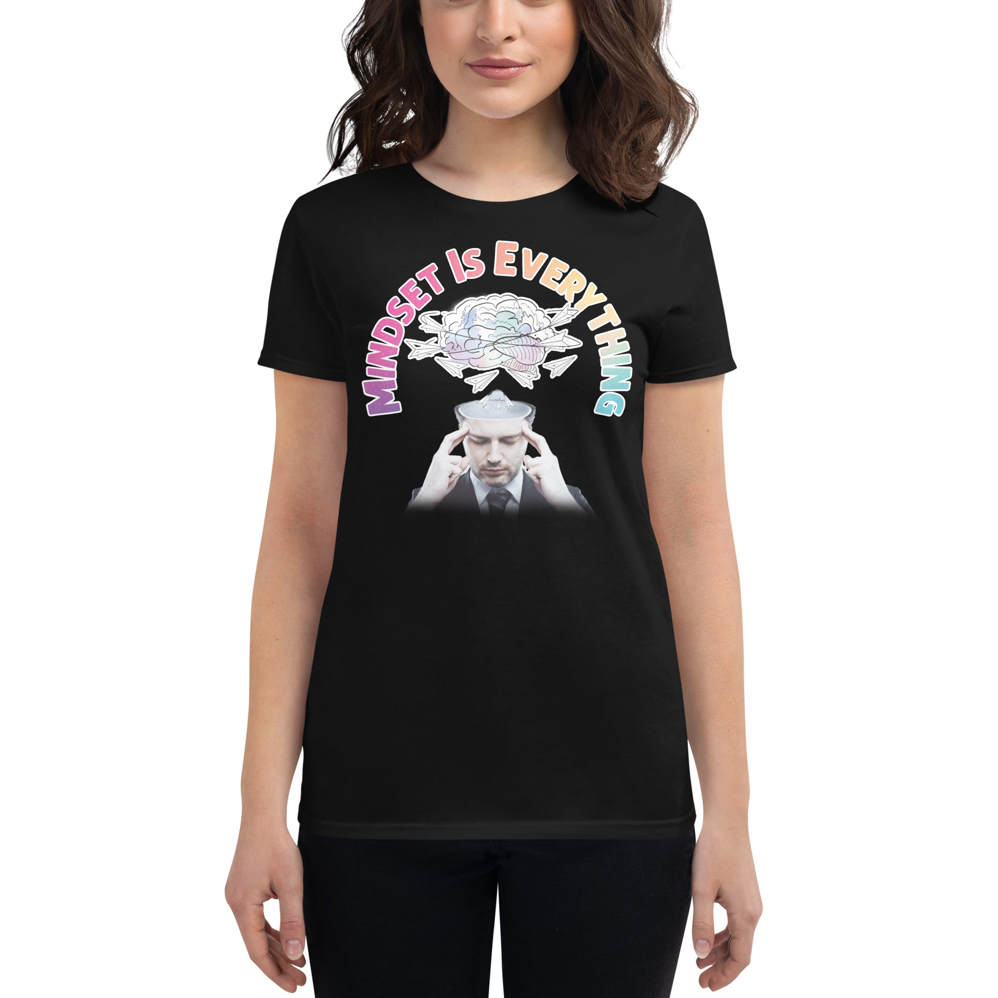 Mindset is Everything IV Women’s Motivational Black T-Shirt