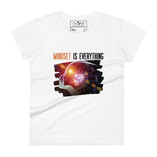 Mindset is Everything V Women’s Motivational White T-Shirt