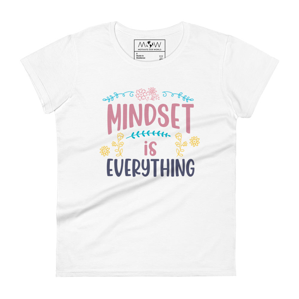 Mindset is Everything Women’s Motivational White T-Shirt
