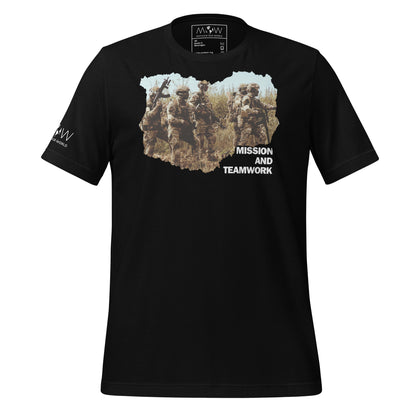 Mission and Teamwork III Men's Motivational Black T-Shirt