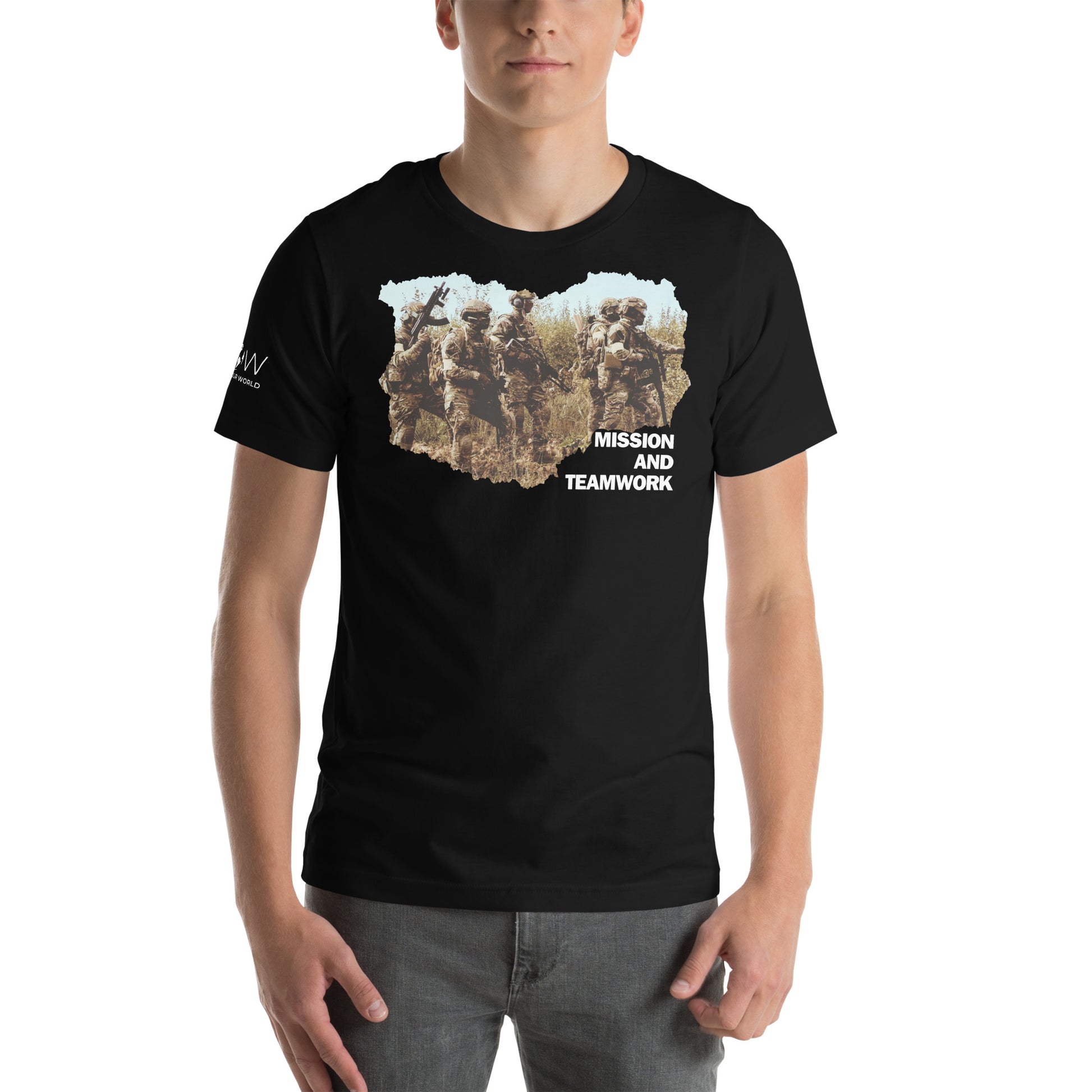 Mission and Teamwork III Men's Motivational Black T-Shirt