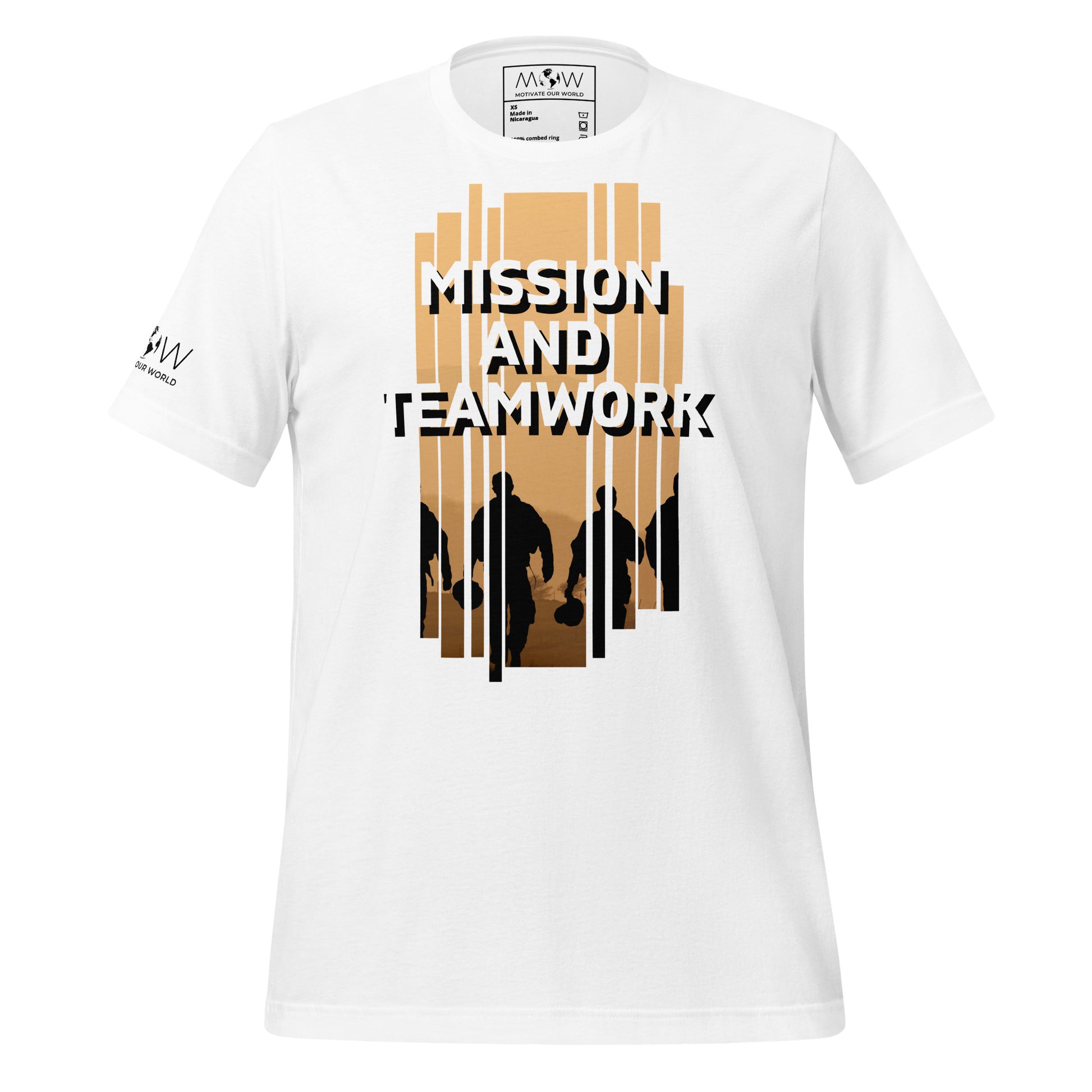 Mission and Teamwork II Men's Motivational White T-Shirt