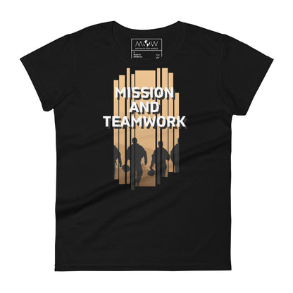 Mission and Teamwork II Women’s Motivational Black T-Shirt