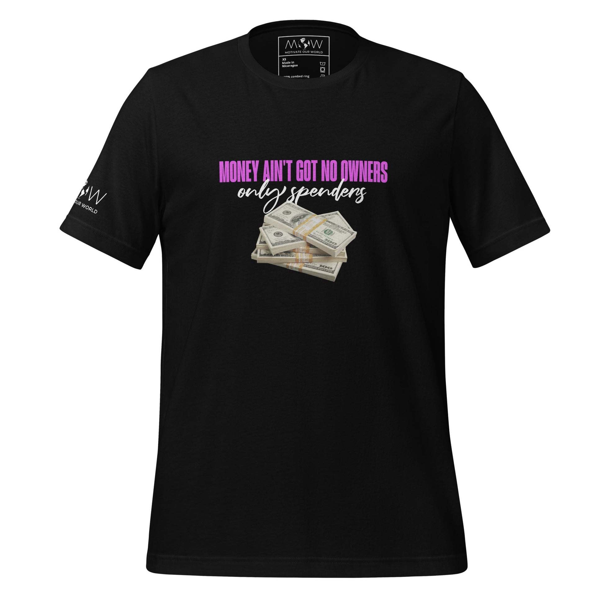 "Money Ain't Got No Owners" Men's Motivational Black T-Shirt