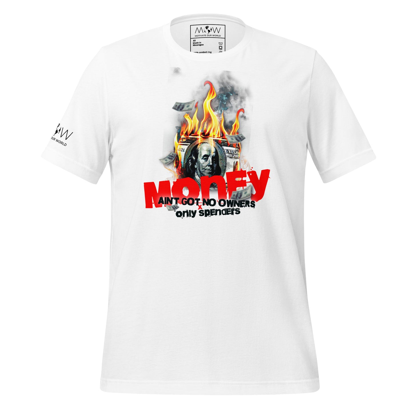 "Money Ain't Got No Owners" Men's Motivational White T-Shirt