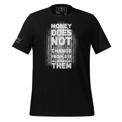 Money Doesn't Change People III Men's  Motivational Black T-Shirt