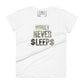 Money Never Sleeps Women’s Motivational White T-Shirt