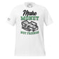 Money Not Friends Men's Motivstional White T-Shirt