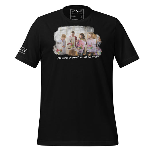 More of What Makes You Happy Black Motivational Men's T-Shirt