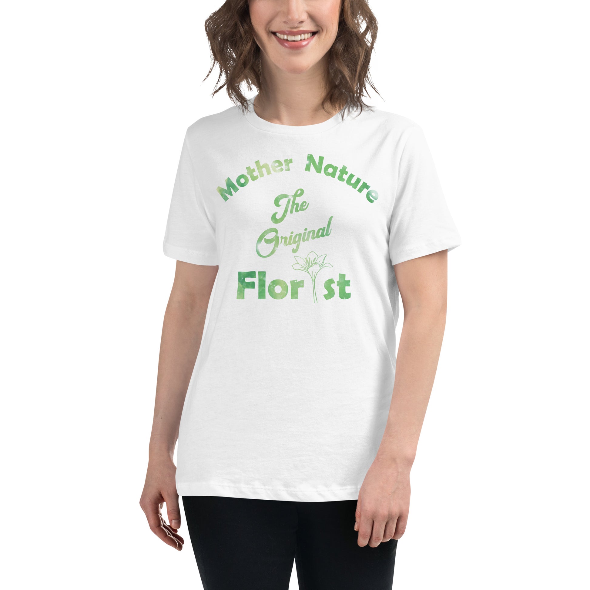 Mother Nature The Original Florist Black Motivational Women’s T-Shirt Lifestyle