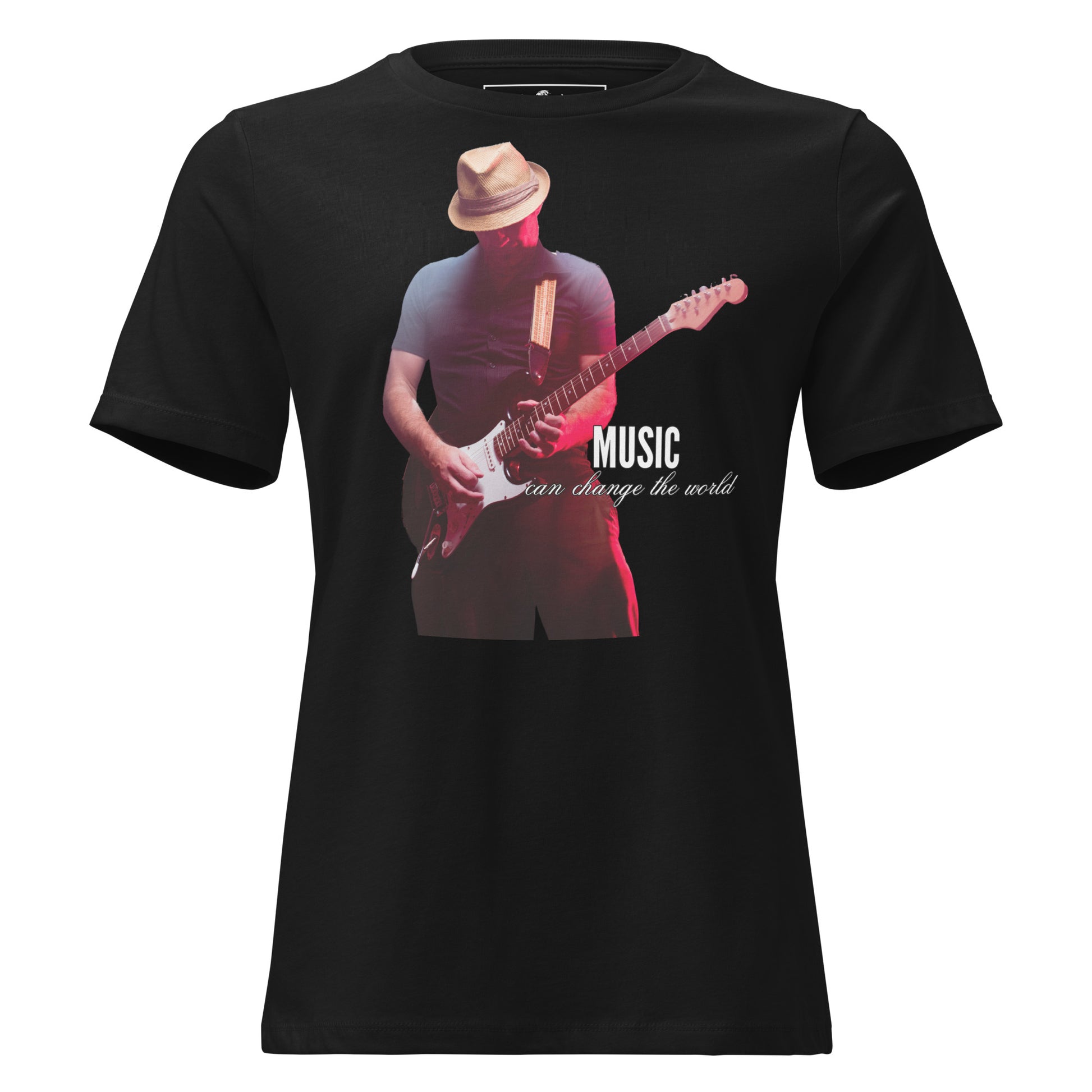 Music Can Change the World - Guitarist Edition Black Motivational Women’s T-Shirt