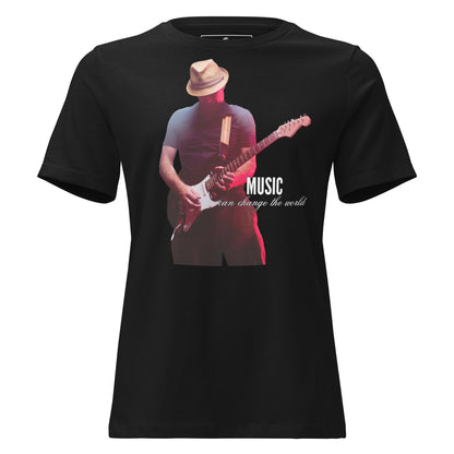 Music Can Change the World - Guitarist Edition Black Motivational Women’s T-Shirt