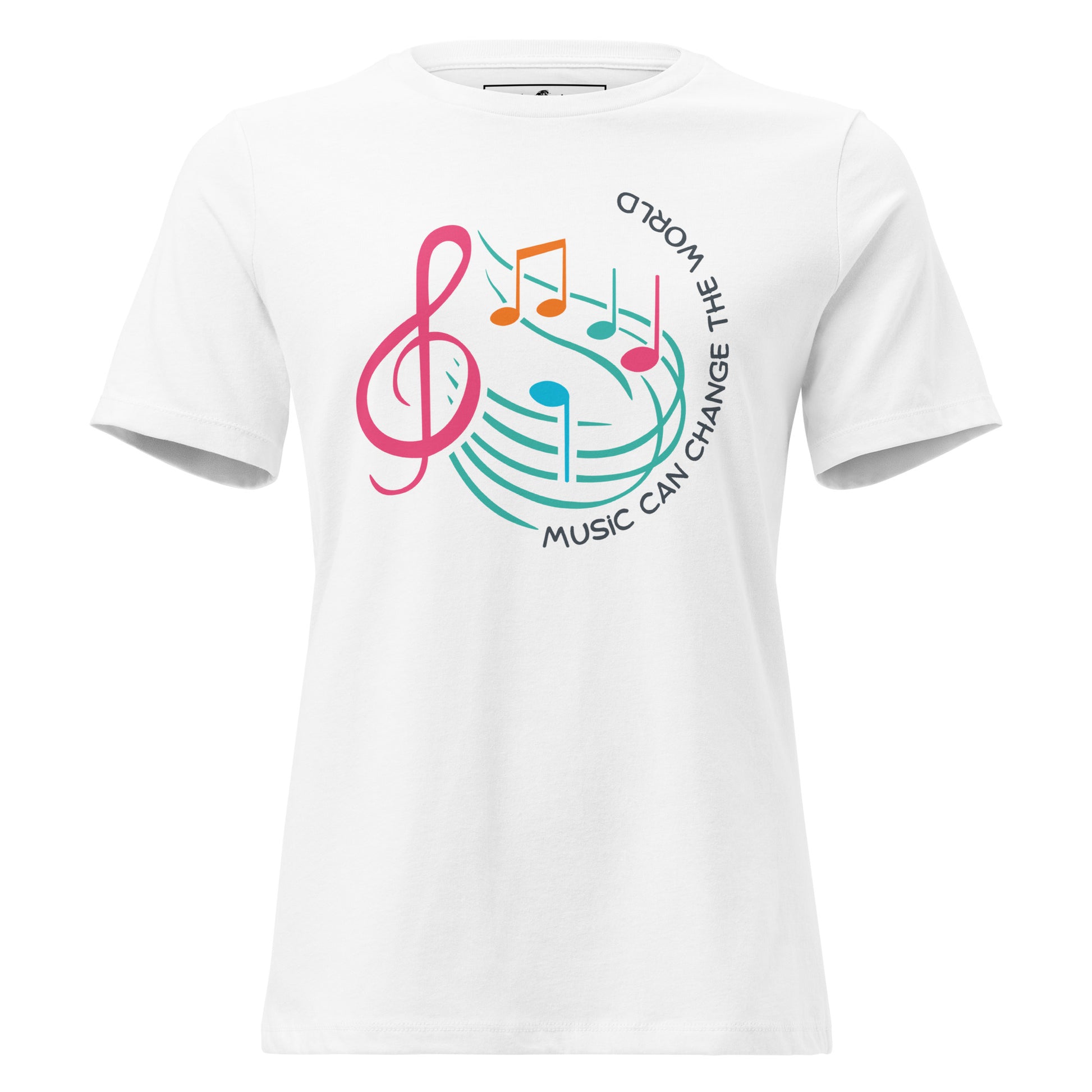 Music Can Change the World White Motivational Women’s T-Shirt