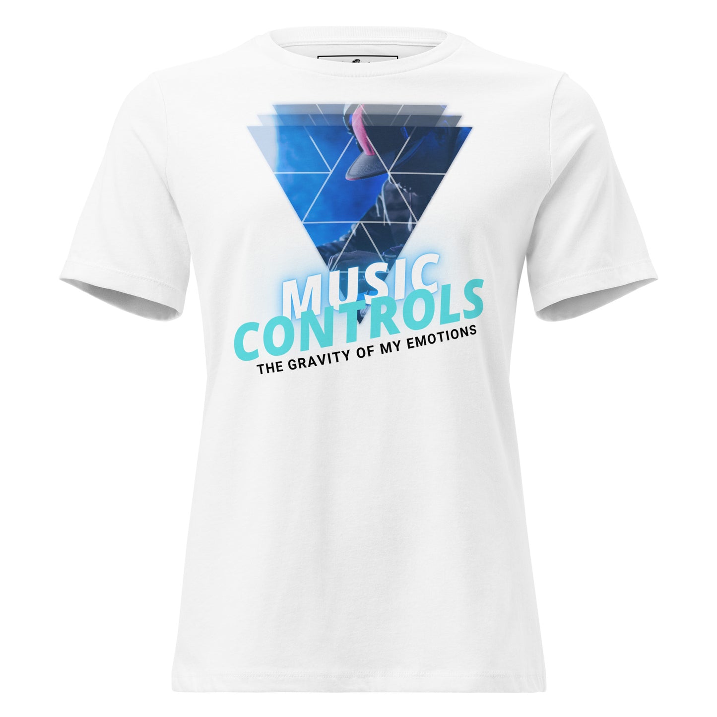 Music Controls the Gravity of My Emotions White Motivational Women’s T-Shirt