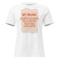 Music Fights Against the System White Motivational Women’s T-Shirt