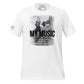 Music Fights the System That Teaches To Live and Die White Motivational Men's T-Shirt