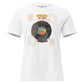 Music Is Life, That’s Why Our Hearts Have Beats - Retro Vinyl White Motivational Women’s T-Shirt