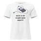 Music Is My Escape From Reality - Retro MP3 Edition White Motivational Women’s T-Shirt