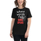Music Speaks Black Motivational Women’s T-Shirt Lifestyle