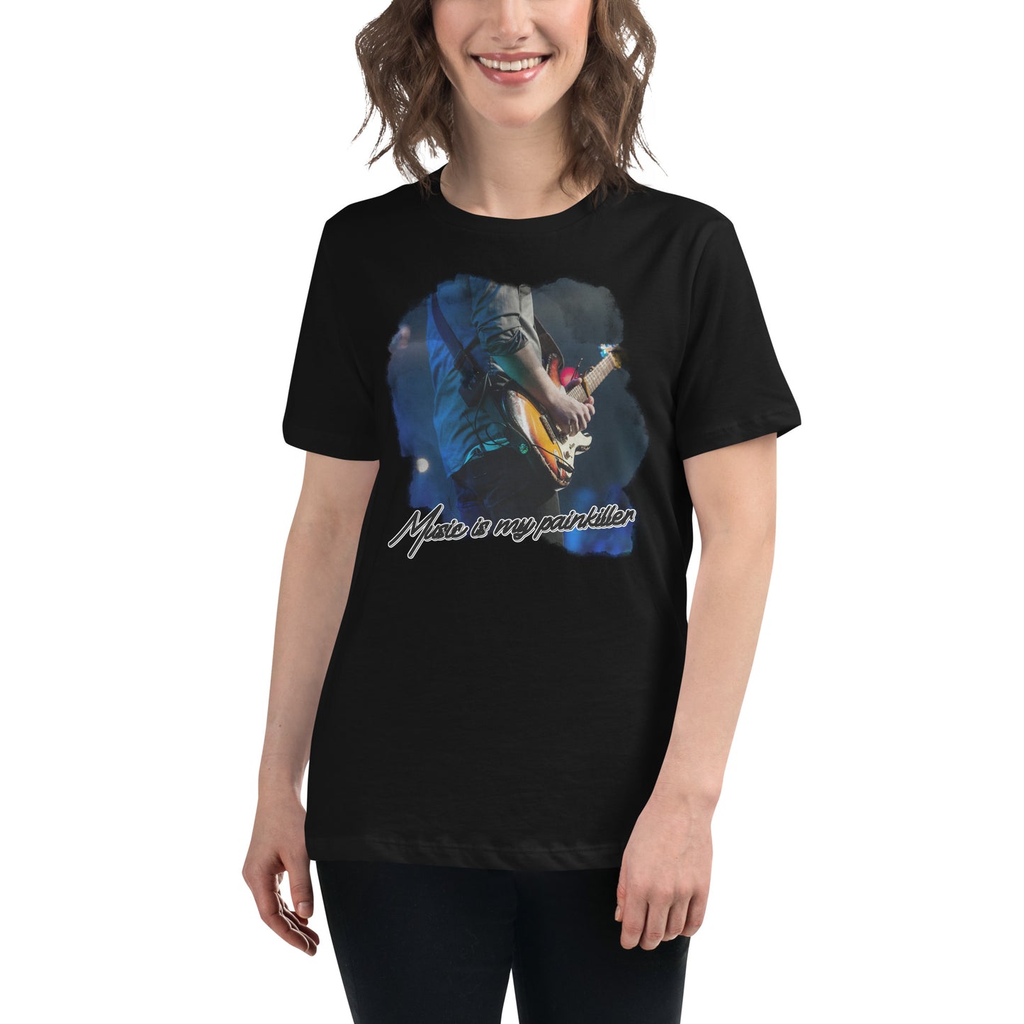 Music is My Black Motivational Women’s T-Shirt Lifestyle