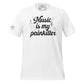 Music is My Painkiller - Notes White Motivational Men's T-Shirt